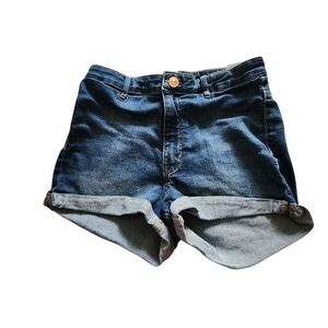 Divided Blue Jean Shorts High-Waisted Cuffed